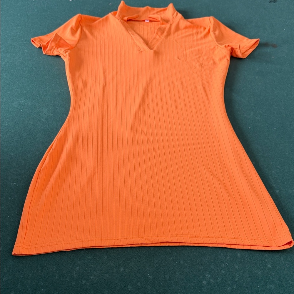 Vibrant Orange Midi Dress.  CAJA‎ # 1. C